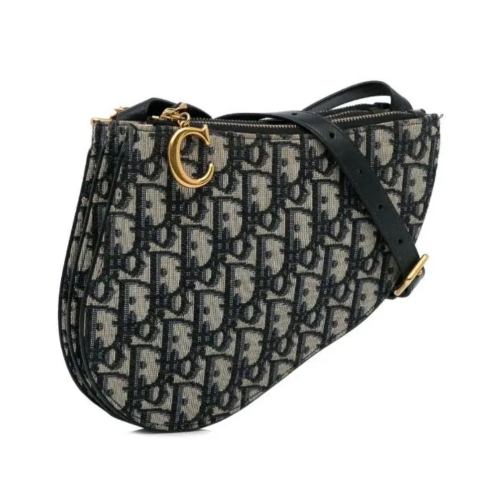 CHRISTIAN DIOR OBLIQUE SADDLE TRIO CROSSBODY